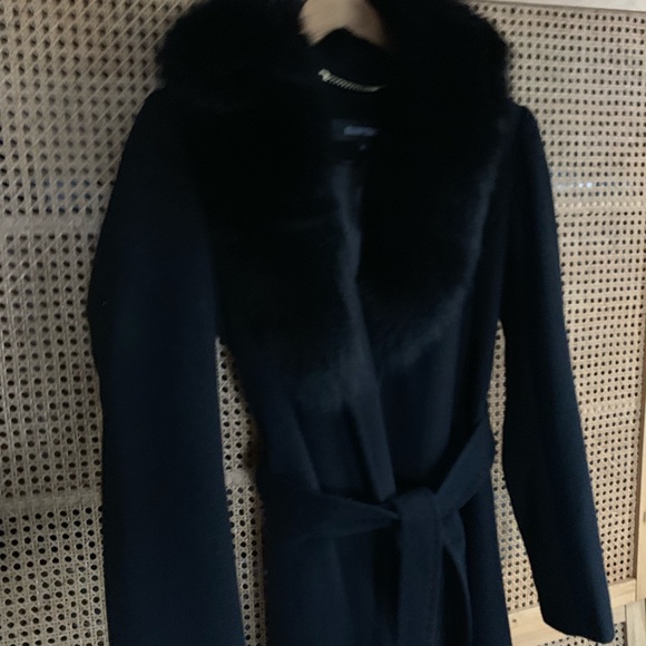 New Ellen Tracy Women's Black Fox Fur Coat - Picture 2 of 6